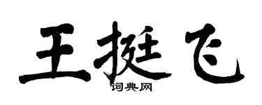 翁闓運王挺飛楷書個性簽名怎么寫