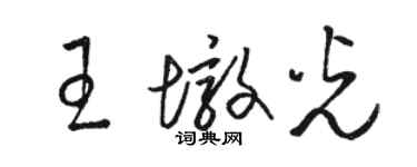 駱恆光王墩光草書個性簽名怎么寫