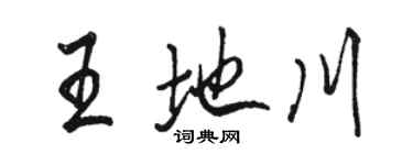 駱恆光王地川行書個性簽名怎么寫