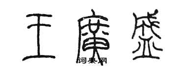 陳墨王廣盛篆書個性簽名怎么寫