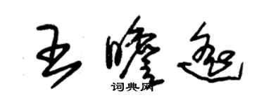 朱錫榮王瞻遙草書個性簽名怎么寫