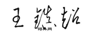 駱恆光王鎮超草書個性簽名怎么寫