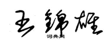 朱錫榮王錦雄草書個性簽名怎么寫