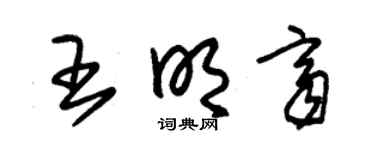 朱錫榮王明齊草書個性簽名怎么寫