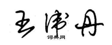 朱錫榮王衛丹草書個性簽名怎么寫