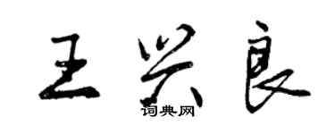 曾慶福王興良行書個性簽名怎么寫