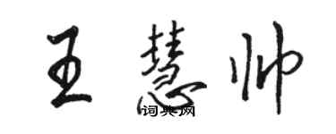 駱恆光王慧帥行書個性簽名怎么寫