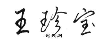 駱恆光王珍寶行書個性簽名怎么寫