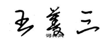 朱錫榮王菱三草書個性簽名怎么寫