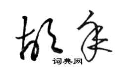 駱恆光胡年草書個性簽名怎么寫