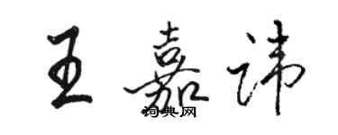 駱恆光王嘉諱行書個性簽名怎么寫