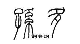 陳墨孫多篆書個性簽名怎么寫