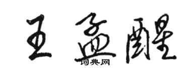 駱恆光王孟醒行書個性簽名怎么寫