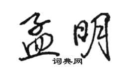 駱恆光孟明行書個性簽名怎么寫