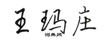 駱恆光王瑪莊行書個性簽名怎么寫