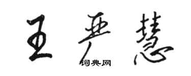 駱恆光王嚴慧行書個性簽名怎么寫