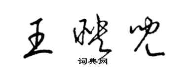 梁錦英王映兒草書個性簽名怎么寫