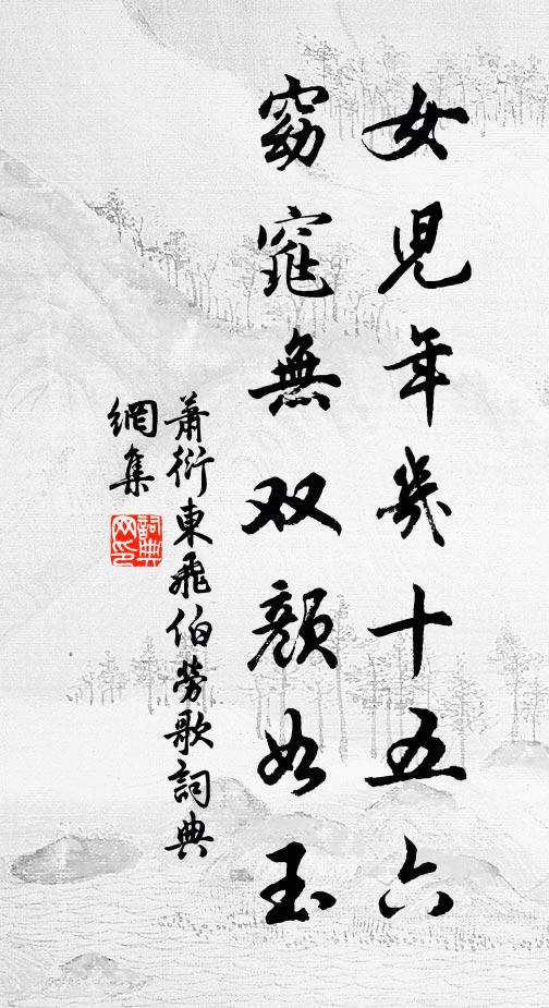 蕭衍女兒年幾十五六,窈窕無雙顏如玉。書法作品欣賞
