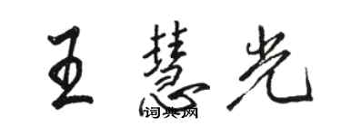 駱恆光王慧光行書個性簽名怎么寫