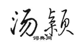 駱恆光湯穎行書個性簽名怎么寫