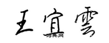 王正良王宜云行書個性簽名怎么寫