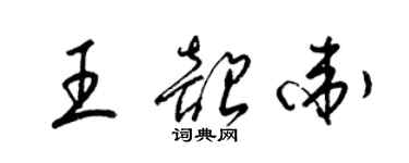 梁錦英王韶衛草書個性簽名怎么寫