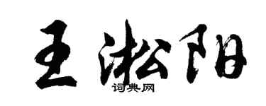 胡問遂王淞陽行書個性簽名怎么寫
