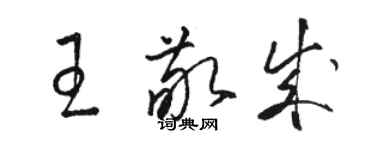 駱恆光王敬成草書個性簽名怎么寫