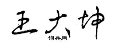 曾慶福王大坤草書個性簽名怎么寫