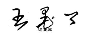 朱錫榮王墨卿草書個性簽名怎么寫
