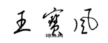 梁錦英王寶風草書個性簽名怎么寫