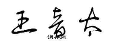 曾慶福王音太草書個性簽名怎么寫