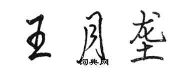 駱恆光王月壟行書個性簽名怎么寫