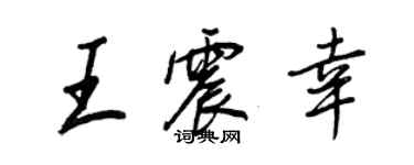 王正良王震幸行書個性簽名怎么寫