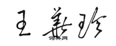 駱恆光王華珍草書個性簽名怎么寫