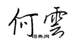 王正良何雲行書個性簽名怎么寫