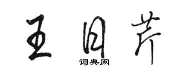 駱恆光王日芹行書個性簽名怎么寫