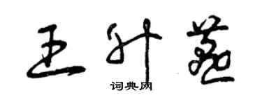 曾慶福王升燕草書個性簽名怎么寫