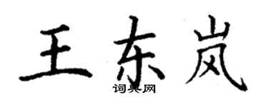 丁謙王東嵐楷書個性簽名怎么寫