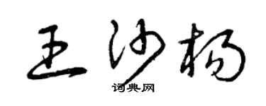 曾慶福王沙楊草書個性簽名怎么寫