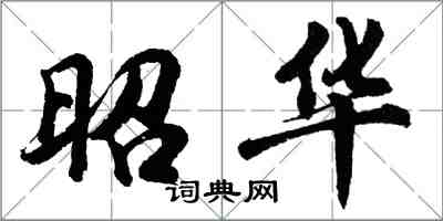 胡問遂昭華行書怎么寫