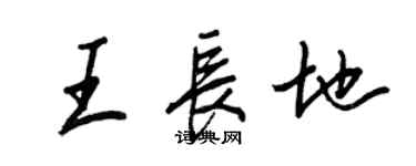 王正良王長地行書個性簽名怎么寫