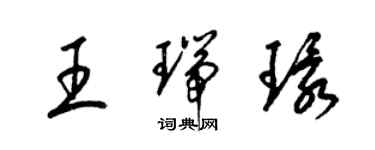 梁錦英王瑞環草書個性簽名怎么寫