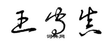 曾慶福王守真草書個性簽名怎么寫