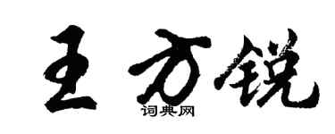 胡問遂王方銳行書個性簽名怎么寫