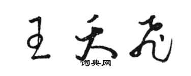 駱恆光王夭飛草書個性簽名怎么寫