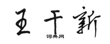 駱恆光王乾新行書個性簽名怎么寫
