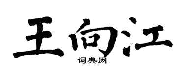 翁闓運王向江楷書個性簽名怎么寫