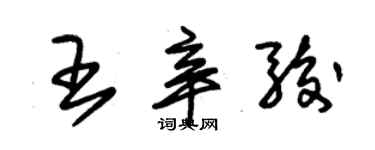 朱錫榮王辛駿草書個性簽名怎么寫