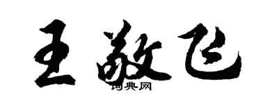 胡問遂王敬飛行書個性簽名怎么寫
